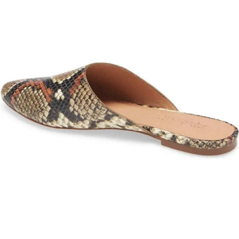 New MADEWELL Remi Mule Snake Embossed Leather Shoe 6